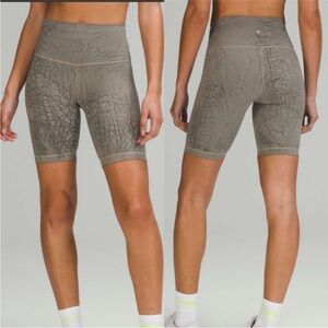 Lululemon Wunder Train HR Short 8" Thread Dye Rover Black Sz 0